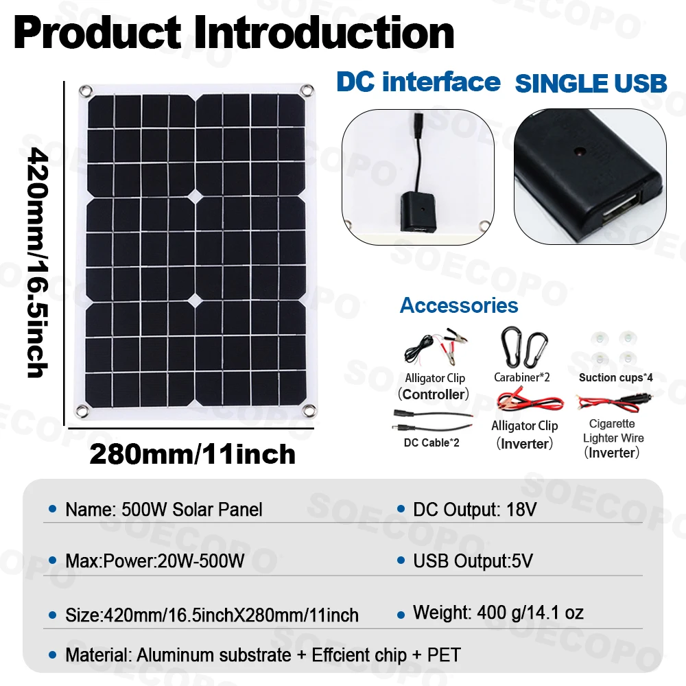 10000W zonnegeneratorset 500W  - Solar Panel Monocrystalline recensie en prijs