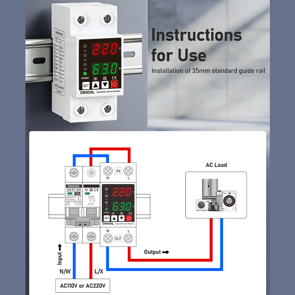 Instelbare spanning-stroombeve - Ac Surge Protector recensie en prijs