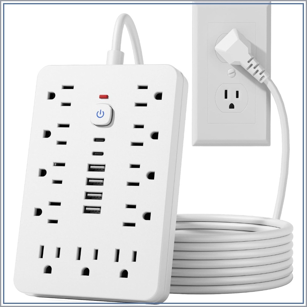 15 FT Stekkerdoos met overspan - Ac Surge Protector recensie en prijs